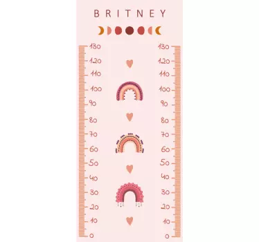 Height chart wall sticker personalized height chart - TenStickers