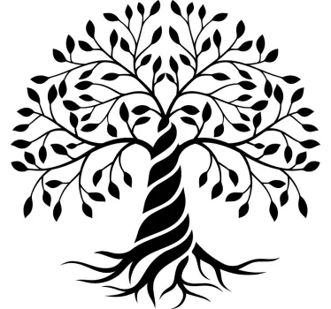 Monocolour tree of life tree wall decal - TenStickers