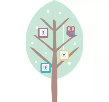 Kids tree with photos tree wall decal - TenStickers