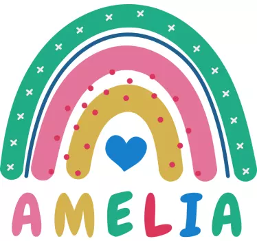 Kid's sticker personalized rainbow decoration - TenStickers