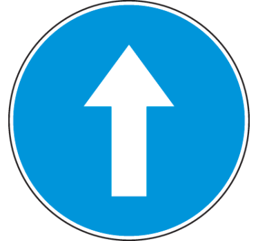 Ahead Only Road Sign Sticker - TenStickers