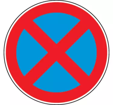 No Stopping Road Sign Sticker - TenStickers