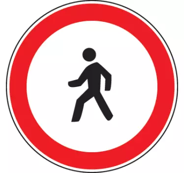 Pedestrian Sign Sticker - TenStickers