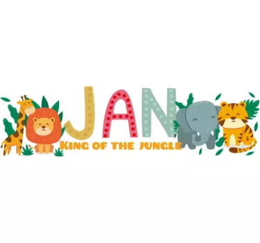king of the jungle Personalised Sticker - TenStickers