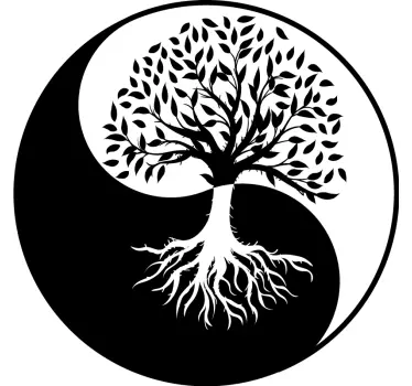 Tree of Life ying and yang tree wall decal - TenStickers