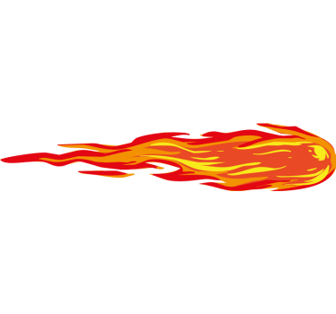 Fire flame effect car sticker - TenStickers