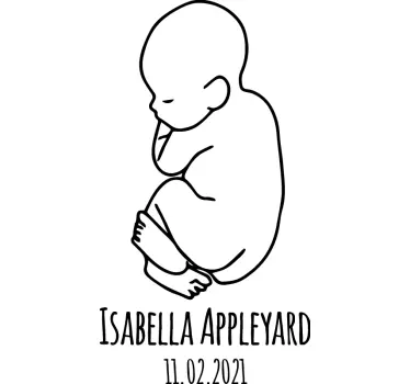 Nursery wall sticker custom baby silhouette - TenStickers