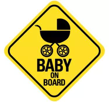 Buggy baby on board car sticker - TenStickers