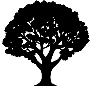 Tree wall sticker creative tree silhouette - TenStickers
