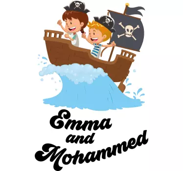 Kid's sticker buccaneer ship adventure - TenStickers