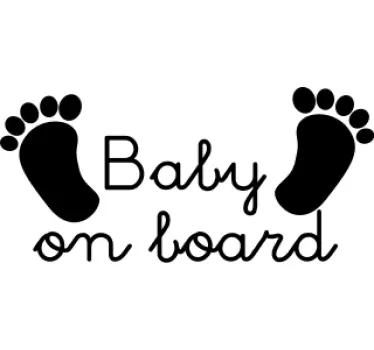 Cute monocolor feet baby in car sticker - TenStickers