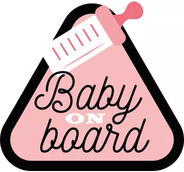 Traffic signs baby girl baby in car decal - TenStickers