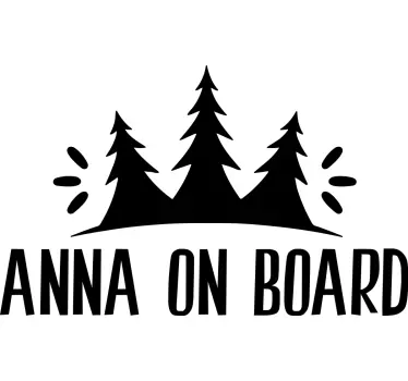 Baby on board sticker personalized nature design - TenStickers