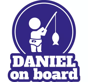 Baby on board sticker child fishing fun - TenStickers