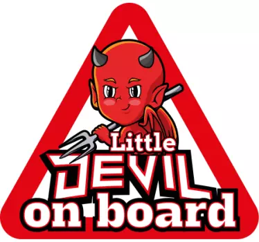 Little devil baby on board sticker - TenStickers