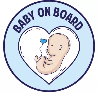 Baby on board sticker heartfelt baby notice - TenStickers