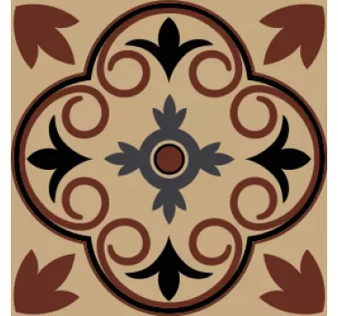 Hydraulic vintage cement pattern tile transfer - TenStickers