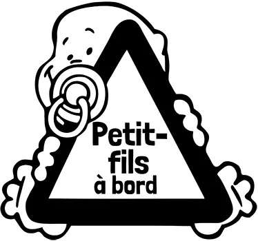 Vinilo decorativo nieto a bordoFR Baby on board sticker - TenStickers