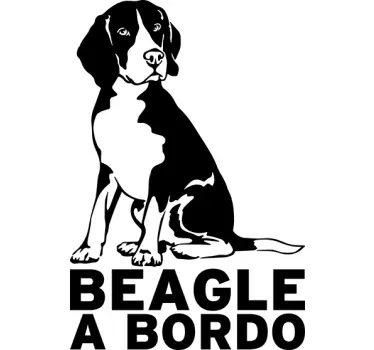 Vinilo decorativo Beagle a bordo cat sticker - TenStickers