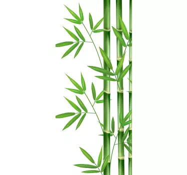 Bamboo stalk door sticker - TenStickers