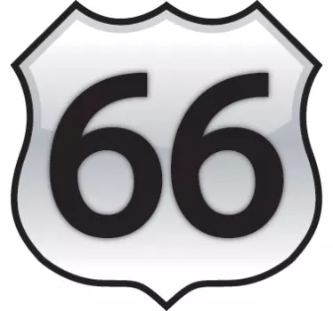 Route 66 sign travel stickers - TenStickers