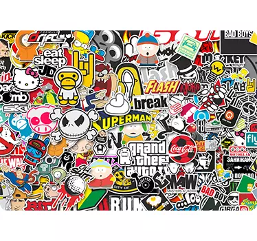 Bomb cartoons laptop sticker - TenStickers