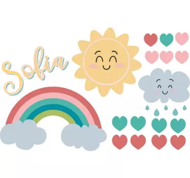 Happy sunrise sticker illustration - TenStickers
