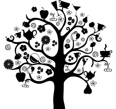 Transformed Monocolour Tree Wall Sticker - TenStickers