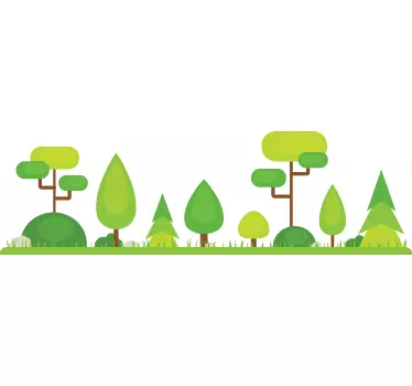 Abstract Forest Wall Sticker - TenStickers