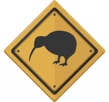 Attention Kiwi Bird bird decal - TenStickers