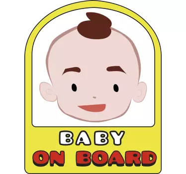 Baby on Board  baby in car sticker - TenStickers