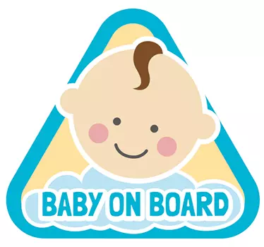 Happy boy baby on board sticker - TenStickers
