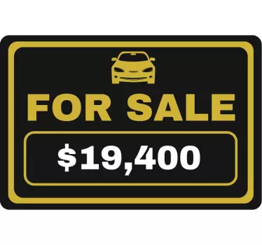 Car for Sale Window Sticker - TenStickers