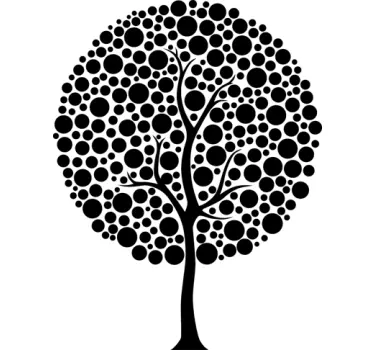 Circular Tree Sticker - TenStickers