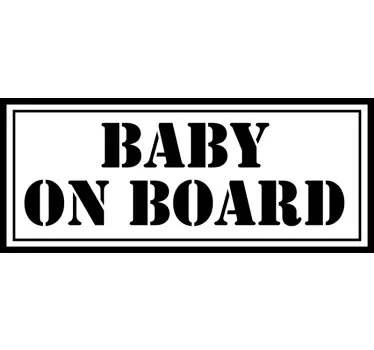 confidential baby in car sticker - TenStickers