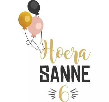 customizable birthday party wall decal - TenStickers