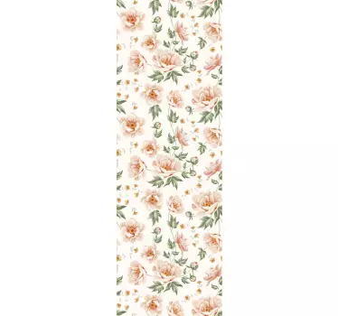 Floral print glass door decal - TenStickers