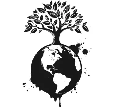 Global Tree Wall Sticker - TenStickers