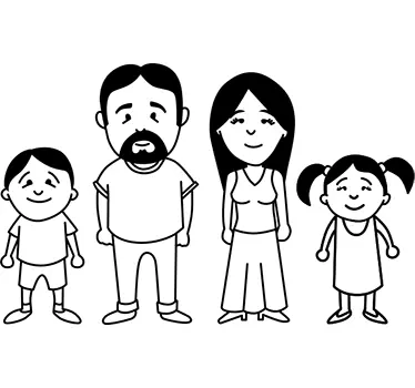 Italian family vehicle caravan decal - TenStickers
