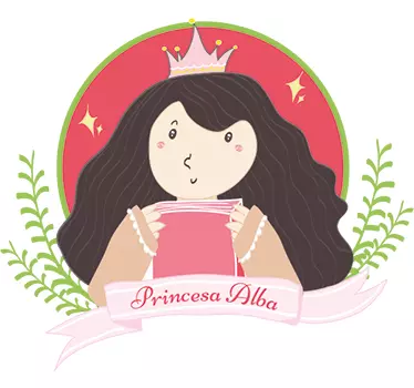 Kid's sticker cute princess illustration - TenStickers