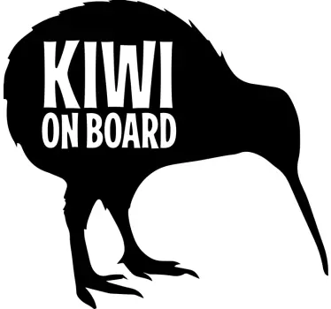 Kiwi on board baby in car sticker - TenStickers