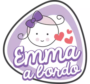 name baby in car decal - TenStickers
