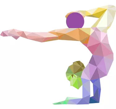 Origami Gymnast Wall Sticker - TenStickers