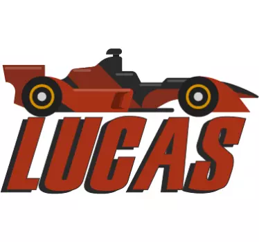 Personalised F1 Car Wall Sticker - TenStickers