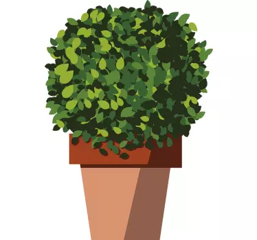 Plant sticker potted greenery arrangement - TenStickers