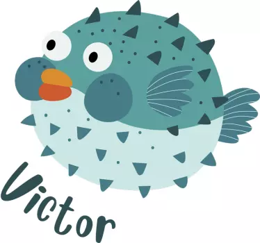 puffer fish wall decal - TenStickers