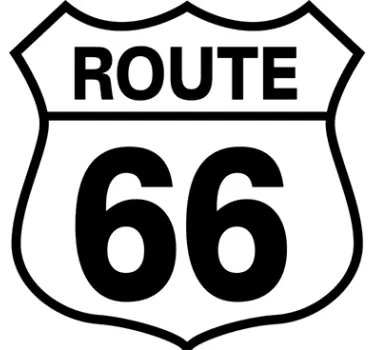 Route 66 Sticker - TenStickers