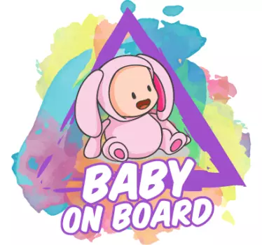 Splatter style  baby in car sticker - TenStickers