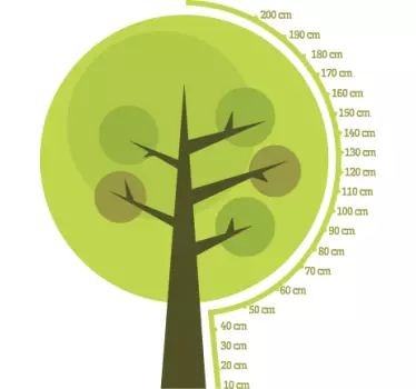 Tree Height Chart Sticker - TenStickers