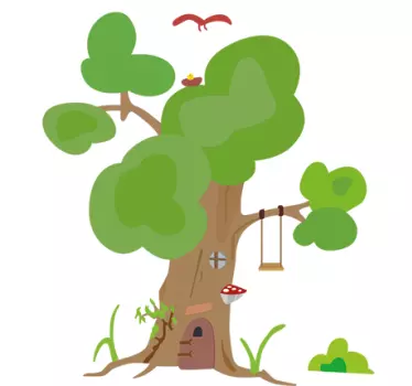 Tree house tree wall decal - TenStickers